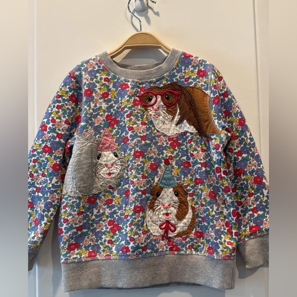 Mini Boden party animals sweatshirt